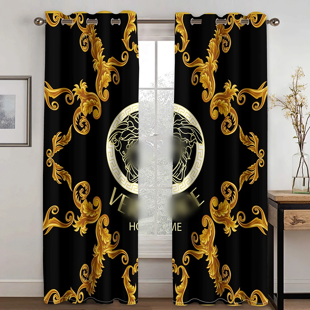3D Printed Modern Black Gold Luxury Sunshade Window Curtain Blackout Panels for Living Room Bedroom Decoration 2 Pieces
3D Printed Modern Black Gold Luxury Sunshade Window Curtain Blackout Panels for Living Room Bedroom Decoration 2 Pieces