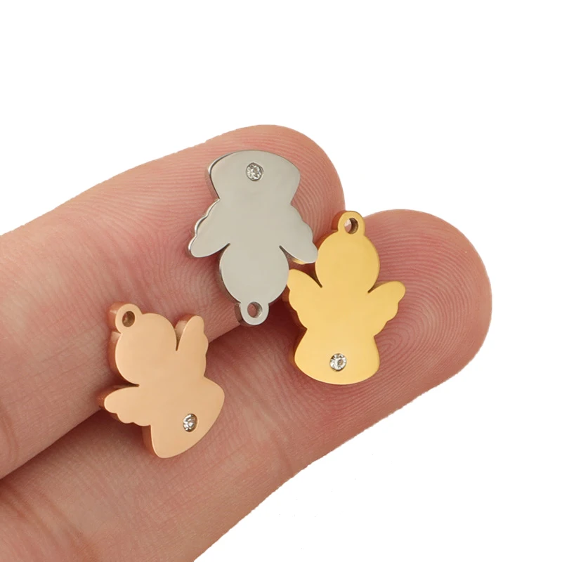 10pcs/lot 11.8*15mm Angle Charm With White Crystal Stainless Stee DIY Small Angel Charm For DIY Necklace Bracelet Jewelry Making
10pcs/lot 11.8*15mm Angle Charm With White Crystal Stainless Stee DIY Small Angel Charm For DIY Necklace Bracelet Jewelry Making