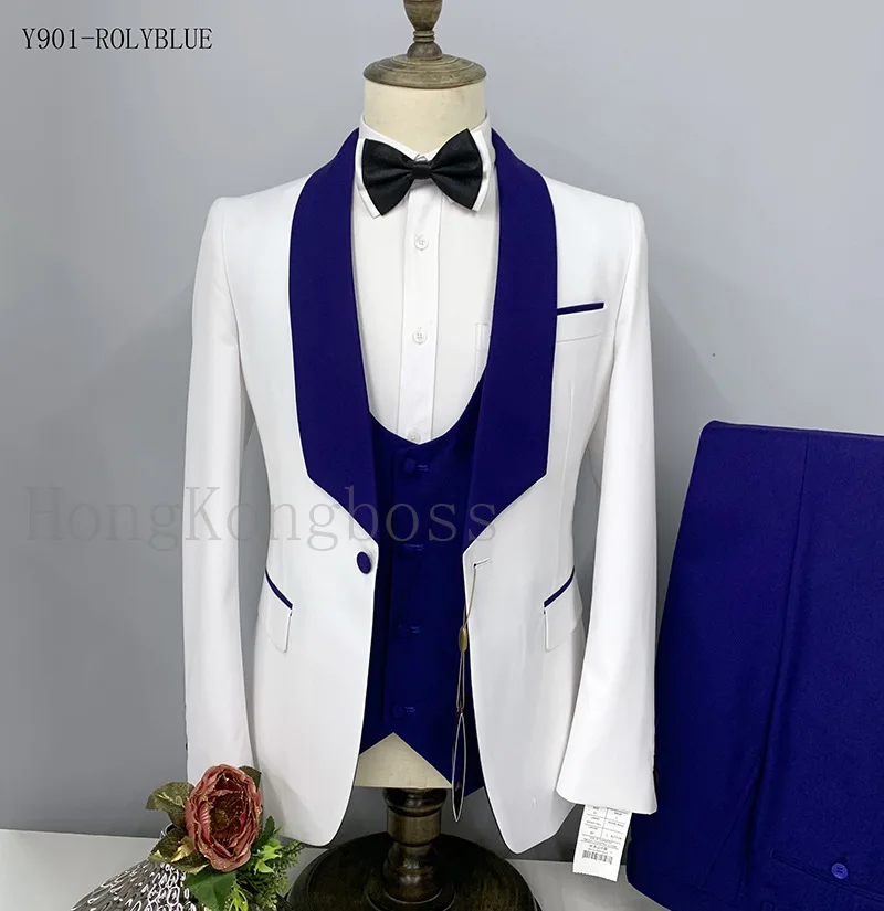 Men's Three piece Suit Elegant Shawl Lapel Slim Fit Long Sleeve Blazer Business Wedding Suit (Blazer+vest+Pants) 
Men's Three piece Suit Elegant Shawl Lapel Slim Fit Long Sleeve Blazer Business Wedding Suit (Blazer+vest+Pants)