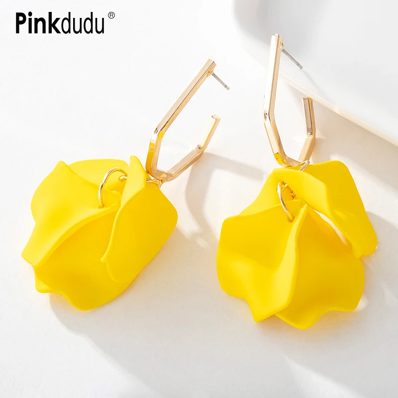 Pinkdudu Fashion 14 Color Rose Petals Drop Earrings Elegant Metallic Flower Party Dangle Earrings For Women Jewelry Gifts PD981
Pinkdudu Fashion 14 Color Rose Petals Drop Earrings Elegant Metallic Flower Party Dangle Earrings For Women Jewelry Gifts PD981