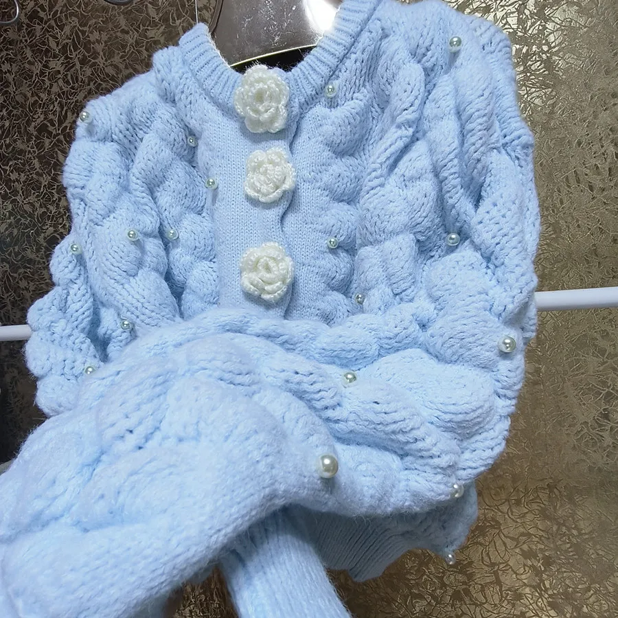 Heavy Industry Autumn Women Pearl BubblesThick Cardigan Women Three dimensional Hook Flower Outwear
Heavy Industry Autumn Women Pearl BubblesThick Cardigan Women Three dimensional Hook Flower Outwear