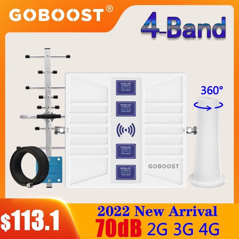 Усилитель сотового сигнала GOBOOST, 4 диапазона, 2G, 4G, 800, 850, 900, 1800, 1900, 1700, 2100, 2600, GSM, LTE
Усилитель сотового сигнала GOBOOST, 4 диапазона, 2G, 4G, 800, 850, 900, 1800, 1900, 1700, 2100, 2600, GSM, LTE