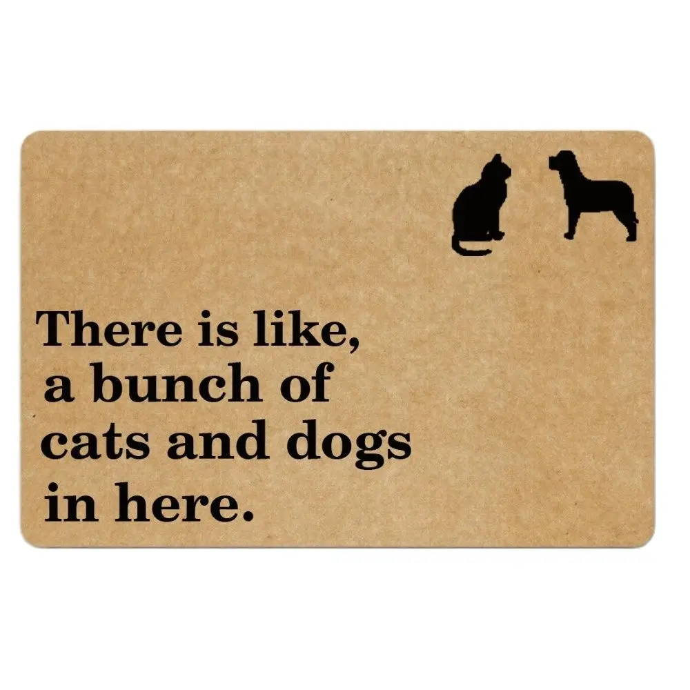 "There is,like, a bunch of cats and dogs in here" Welcome Door Mat Entrance Floor Mat Non-woven Indoor Outdoor Doormat Decorativ
"There is,like, a bunch of cats and dogs in here" Welcome Door Mat Entrance Floor Mat Non-woven Indoor Outdoor Doormat Decorativ