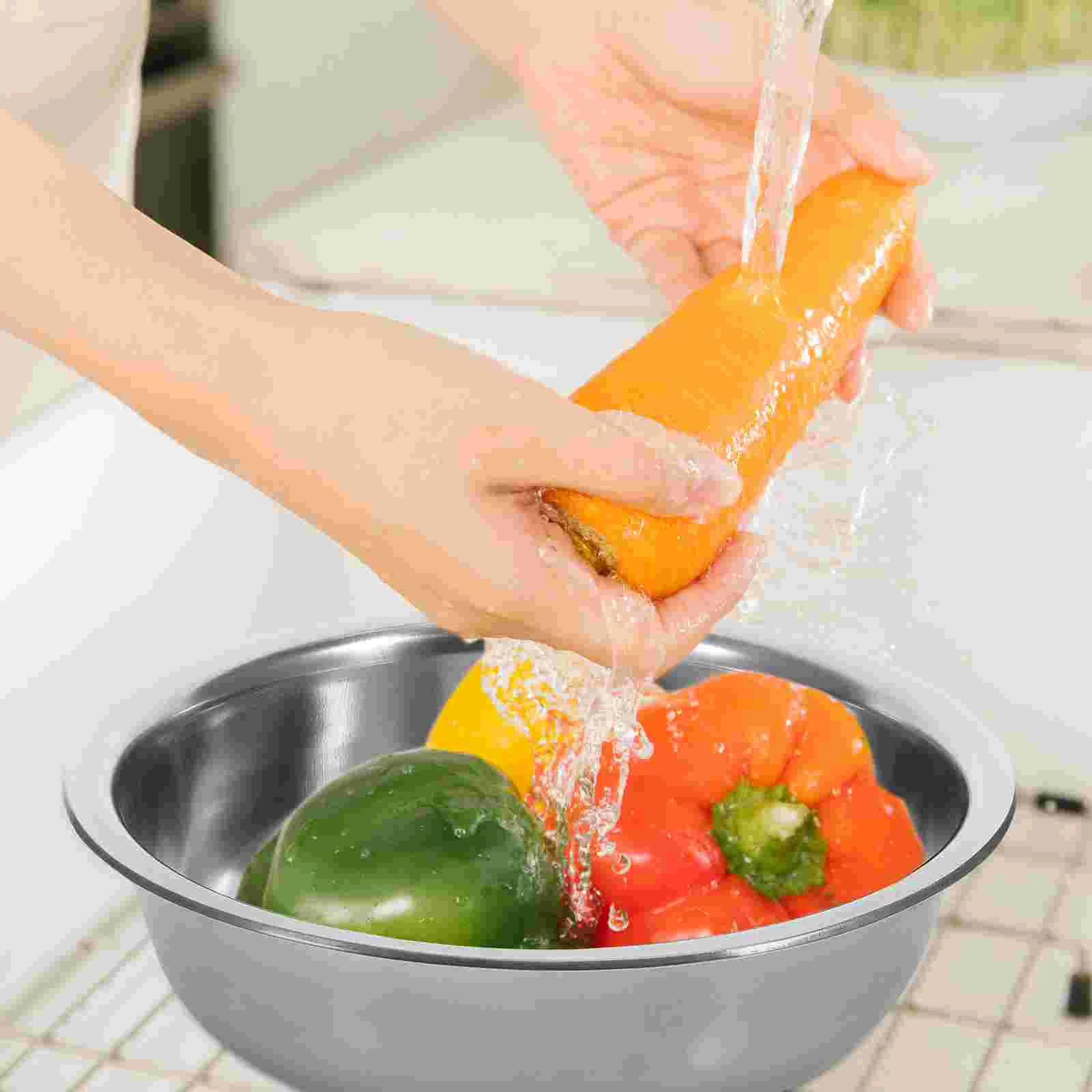 Bowl Mixing Steel Metal Bowls Large Stainless Basin Vegetable Wash Egg Soup Washing Deep Prep Salad Kitchen Dough Round
Bowl Mixing Steel Metal Bowls Large Stainless Basin Vegetable Wash Egg Soup Washing Deep Prep Salad Kitchen Dough Round