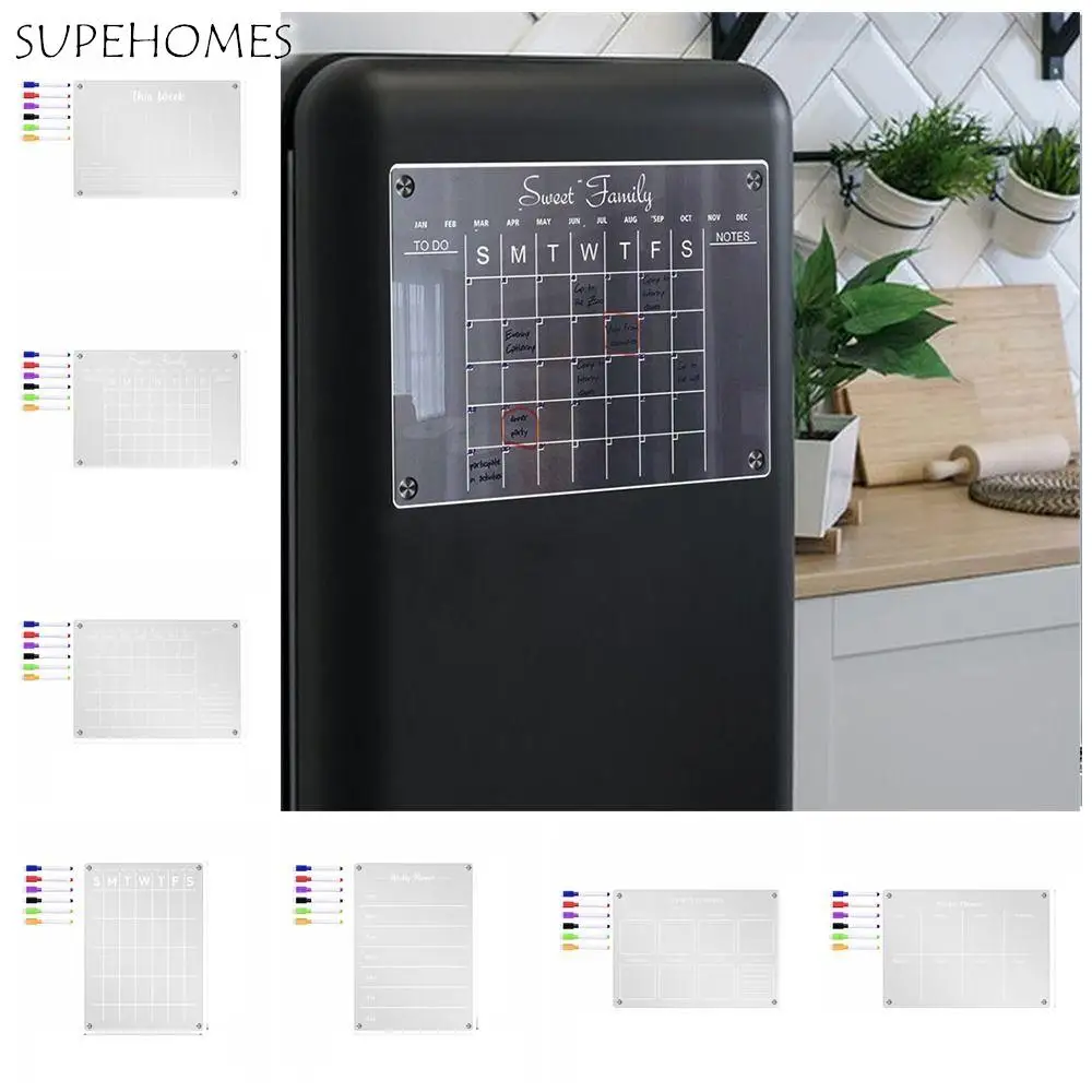 Clear Magnetic Fridge Board Multipurpose Acrylic Reusable Fridge Writing Board Magnetic Calendar Fridge Sticker Fridge 
Clear Magnetic Fridge Board Multipurpose Acrylic Reusable Fridge Writing Board Magnetic Calendar Fridge Sticker Fridge