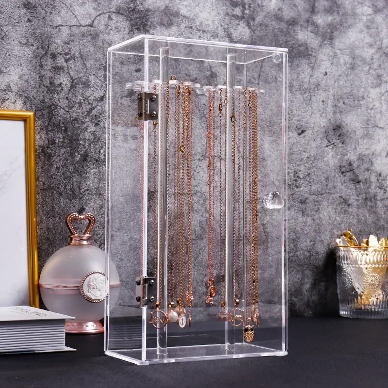 Acrylic 24 Hooks Rotation Necklace Display Stand Pendant Display Organizer Holder Dust-Proof Jewelry Display Box 
Acrylic 24 Hooks Rotation Necklace Display Stand Pendant Display Organizer Holder Dust-Proof Jewelry Display Box