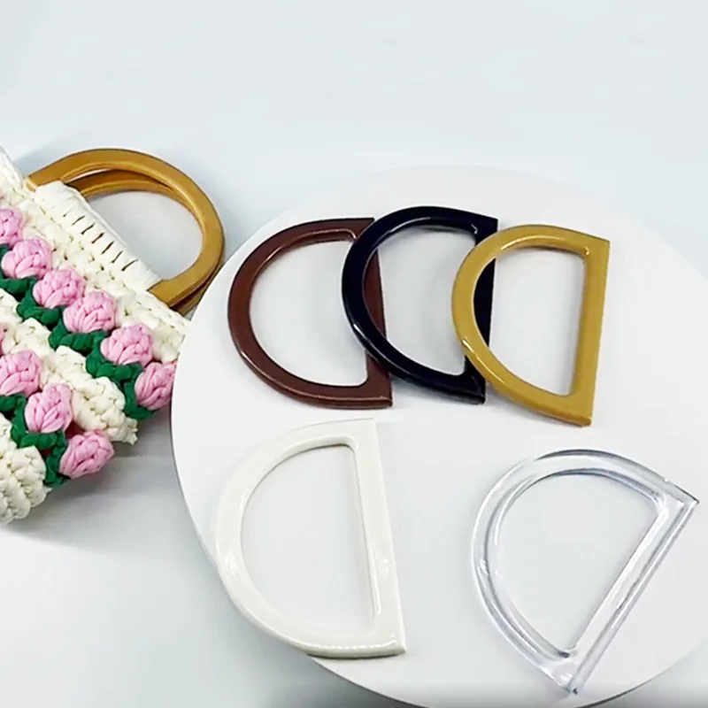 D shape Round Bamboo Wood Resin Bag Handle for Handcrafted Handbag Purse Frame DIY Woven Bag Accessories Fashion Bag Handles
D shape Round Bamboo Wood Resin Bag Handle for Handcrafted Handbag Purse Frame DIY Woven Bag Accessories Fashion Bag Handles