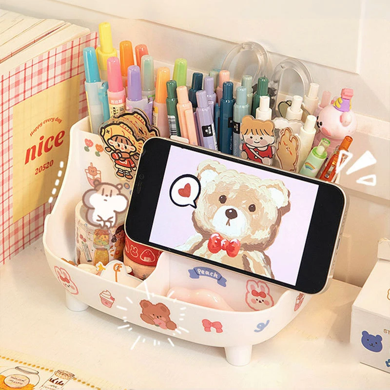 Многофункциональный настольный держатель для ручек с 6 отделениями
Многофункциональный настольный держатель для ручек с 6 отделениями