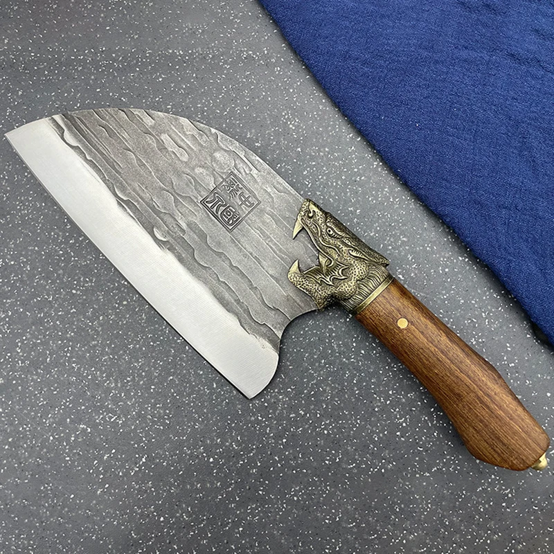 Longquan Knives Copper Decor Handmade Forged 8 Inch Sharp Butcher Slicing Chopper Slicing Kitchen Knives Bone Meat Poultry Tools
Longquan Knives Copper Decor Handmade Forged 8 Inch Sharp Butcher Slicing Chopper Slicing Kitchen Knives Bone Meat Poultry Tools