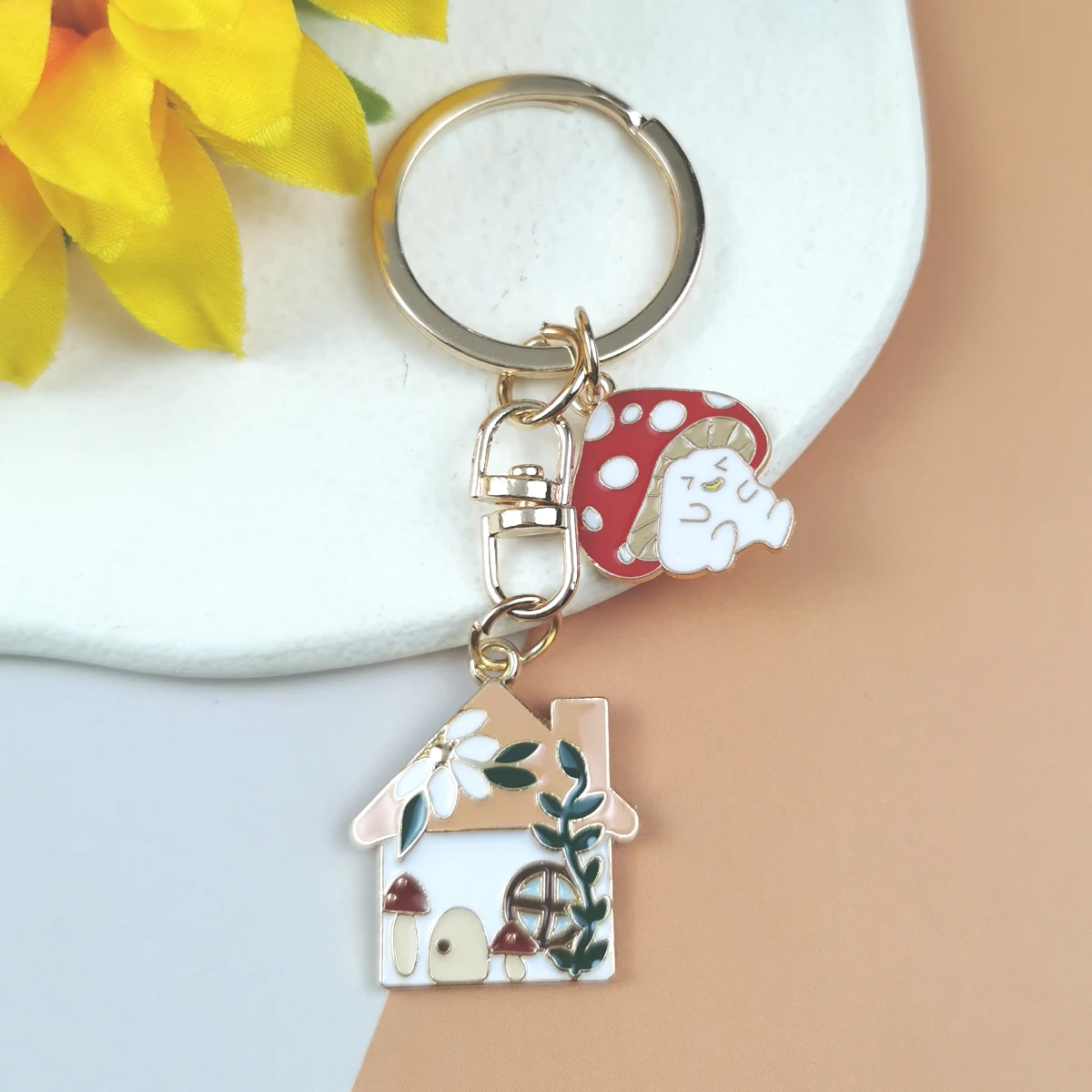 2 Pcs Cute Mushroom House Keychain Enamel Key Ring Friendship Gifts For Women Men Handmade Jewelry Key Chains Charms
2 Pcs Cute Mushroom House Keychain Enamel Key Ring Friendship Gifts For Women Men Handmade Jewelry Key Chains Charms
