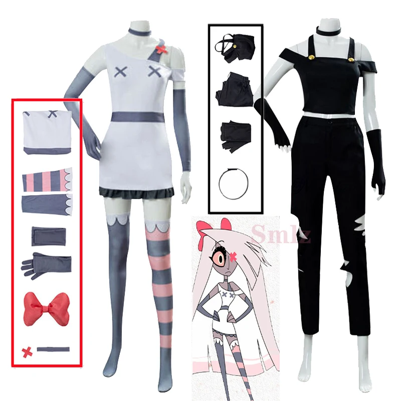 

Hazbin Anime Cosplay Hotel Helluva Boss Millie Cosplay Costume Fancy Dress Outfit red tail Party clothing