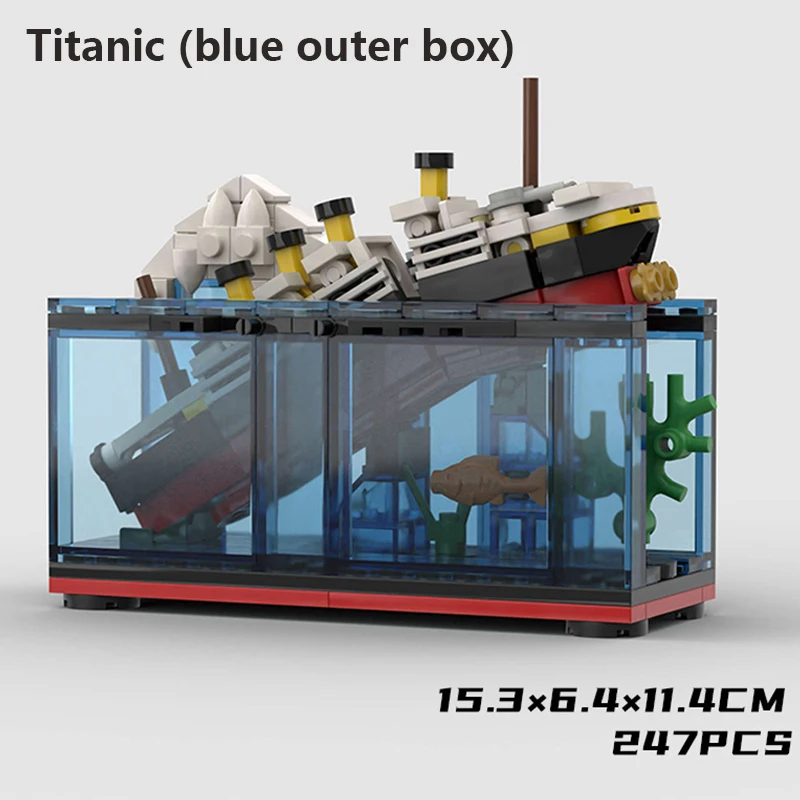 

Titanic Scene Imitation MOC Building Blocks Boat Model Cruise Shipwreck Kits Classic Bricks Kids Creative Toys Gift