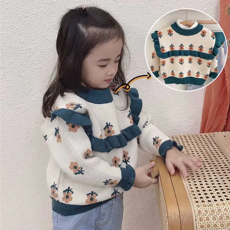 Kids Girl Clothing Thicken Knitting Sweater Flowers Embroidery Printed Warm Soft Autumn Winter Outwear Tops For Children
Kids Girl Clothing Thicken Knitting Sweater Flowers Embroidery Printed Warm Soft Autumn Winter Outwear Tops For Children