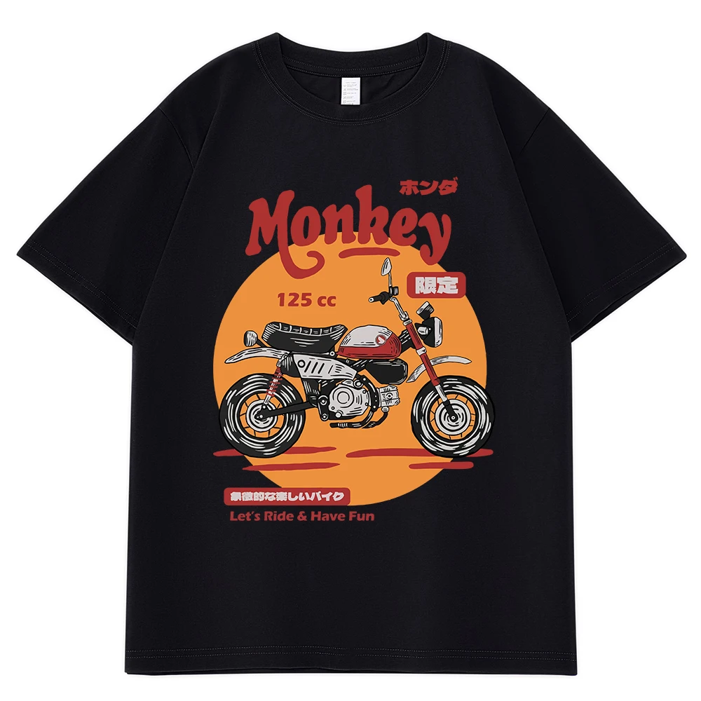 Мужские мотоциклетные топы с принтом обезьяны, летняя свободная футболка в японском стиле объемом 125 куб. См, хлопковая Футболка с открытыми... 
Мужские мотоциклетные топы с принтом обезьяны, летняя свободная футболка в японском стиле объемом 125 куб. См, хлопковая Футболка с открытыми...