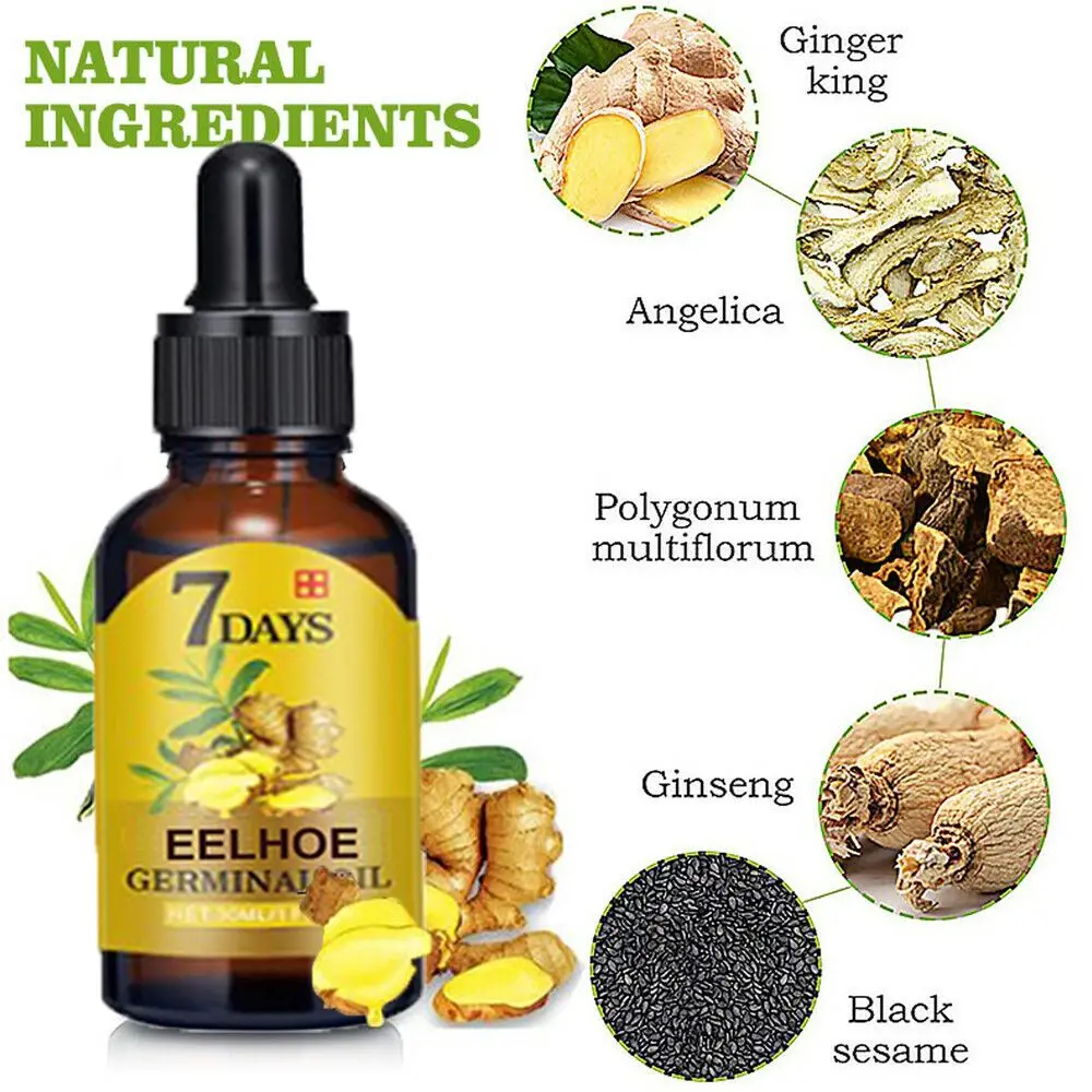 Effective Ginger Regrowth Essence Natural Extract Unisex Nutrient Solution Germinal Oil Hair Care Hair Growth Serum
Effective Ginger Regrowth Essence Natural Extract Unisex Nutrient Solution Germinal Oil Hair Care Hair Growth Serum