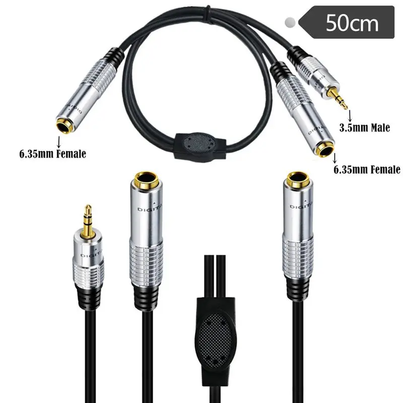 Metal Shell Gold-Plated One Point Two Wire 6.35mm Female Hole Dual Head 6.35mm To 3.5mm RCA Lotus Wire Microphone Audio Cable
Metal Shell Gold-Plated One Point Two Wire 6.35mm Female Hole Dual Head 6.35mm To 3.5mm RCA Lotus Wire Microphone Audio Cable