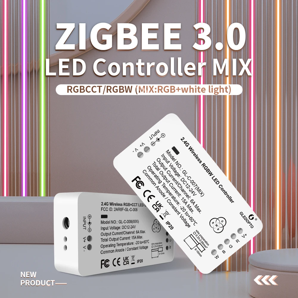 Контроллер светодиодной ленты ZigBee, цветная белая лампа RGB CCT RGBW, с голосовым управлением через приложение
Контроллер светодиодной ленты ZigBee, цветная белая лампа RGB CCT RGBW, с голосовым управлением через приложение