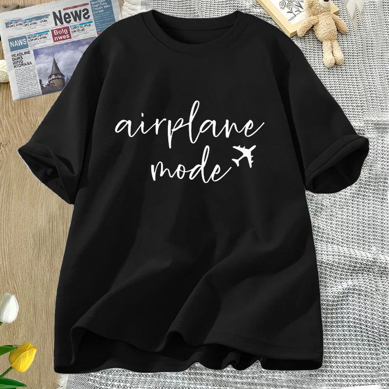 Aircraft Mode T-shirt Women's Vacation Girl Travel T-shirt Women's Large Short Sleeve Top Women's Clothing
Aircraft Mode T-shirt Women's Vacation Girl Travel T-shirt Women's Large Short Sleeve Top Women's Clothing