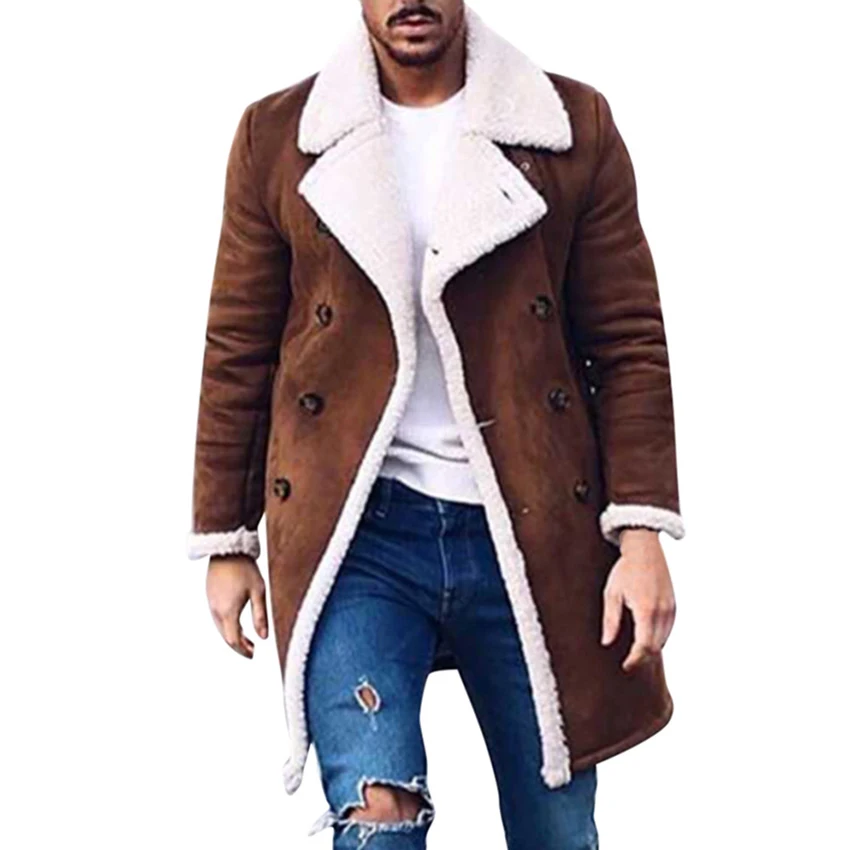 Men's Warm Winter Trench Long Outwear Button Overcoat Coats winter jacket men Long Sleeve Coats Clothing Tops
Men's Warm Winter Trench Long Outwear Button Overcoat Coats winter jacket men Long Sleeve Coats Clothing Tops