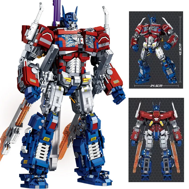 NEW Transformation Super Robot Optimus Deformation Spuer Primed Heroes Space Building Block Brick Model Toy Kid Gift Boys Set
NEW Transformation Super Robot Optimus Deformation Spuer Primed Heroes Space Building Block Brick Model Toy Kid Gift Boys Set