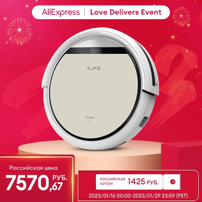 ILIFE V50 Robot Vacuum Cleaner,Large dust box,500Pa Suction,Double-sided brush,3 modes,Smart Home
ILIFE V50 Robot Vacuum Cleaner,Large dust box,500Pa Suction,Double-sided brush,3 modes,Smart Home