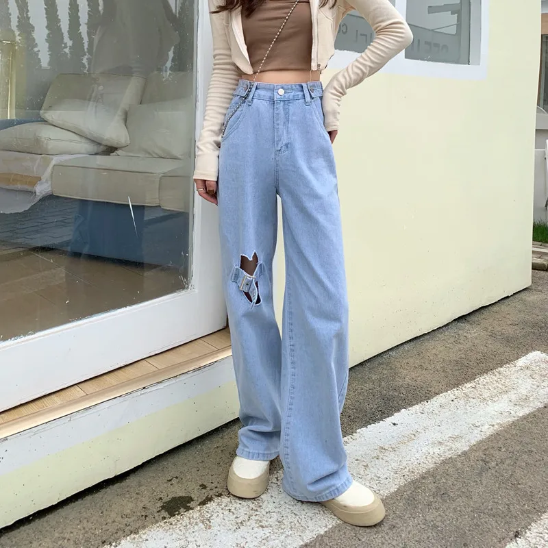 Woman Ripped Jeans High Waist Clothes Wide Leg Denim Clothing Streetwear Vintage Quality 2022 Fashion Harajuku Straight Pants
Woman Ripped Jeans High Waist Clothes Wide Leg Denim Clothing Streetwear Vintage Quality 2022 Fashion Harajuku Straight Pants