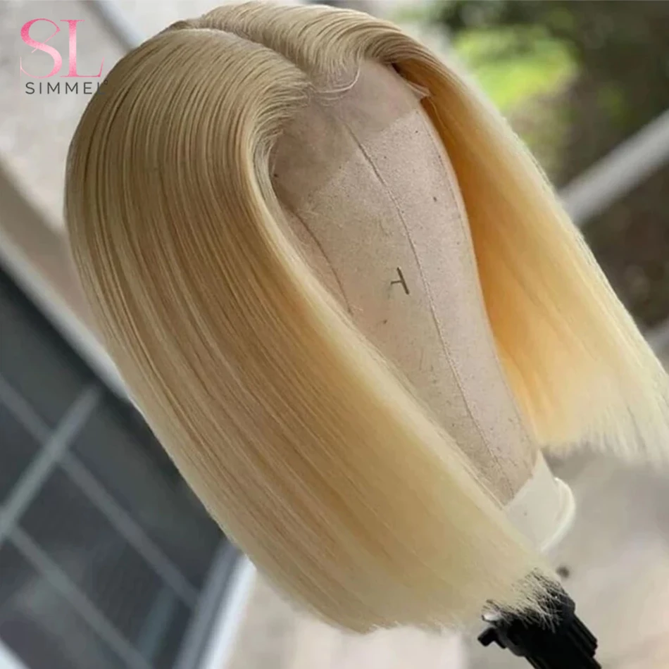 Short Bob Human Hair Wigs Straight 613 Blonde T part Lace Wig Human Hair 13x4 Lace Front Bob Wig Brazilian Remy Hair 180% SIMMEL
Short Bob Human Hair Wigs Straight 613 Blonde T part Lace Wig Human Hair 13x4 Lace Front Bob Wig Brazilian Remy Hair 180% SIMMEL
