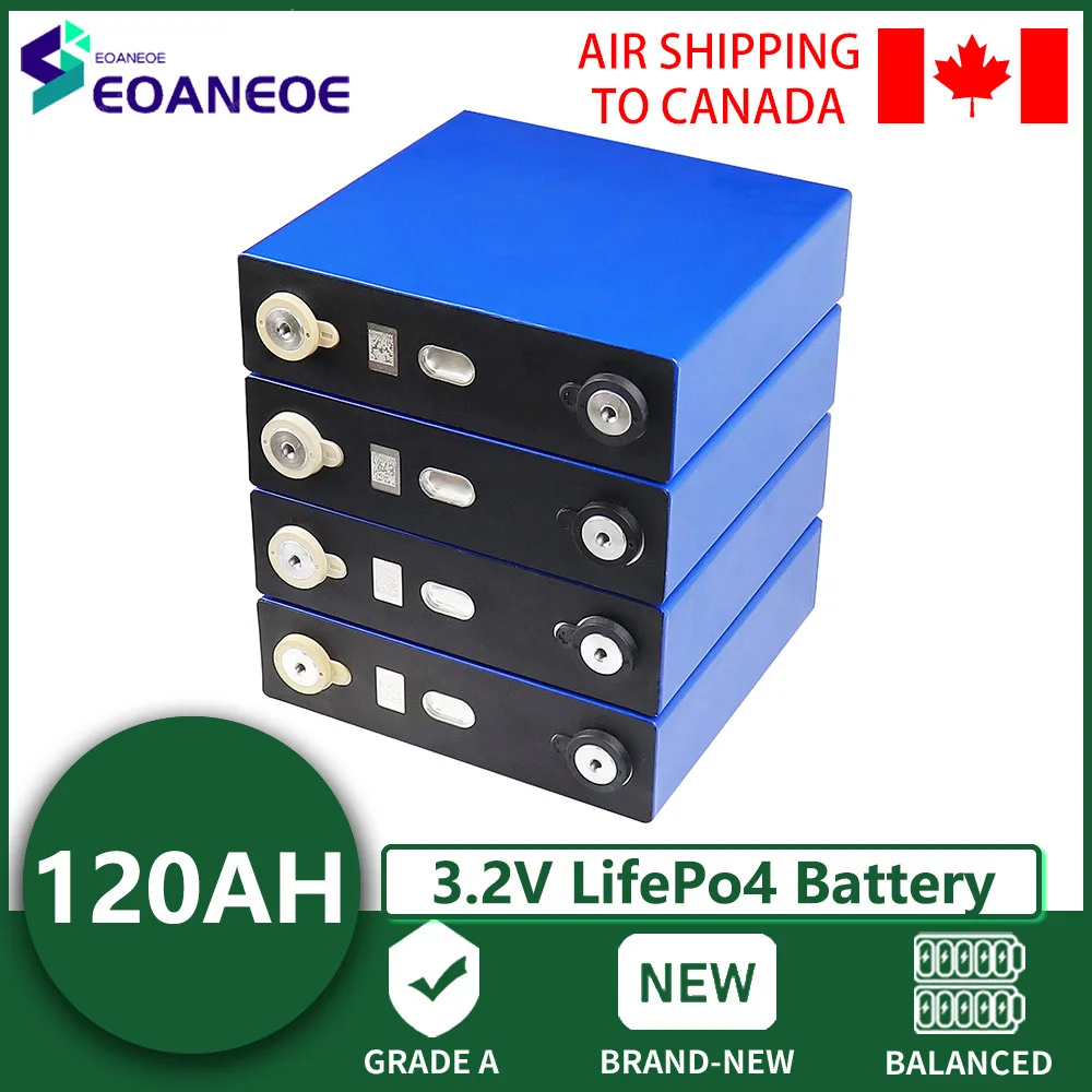 3.2V Lifepo4 120Ah Battery Lithium Iron Phosphate Cell 12V 24V 48V Motorcycle Electric Vehicle EV Solar Inverter EU US Tax Free
3.2V Lifepo4 120Ah Battery Lithium Iron Phosphate Cell 12V 24V 48V Motorcycle Electric Vehicle EV Solar Inverter EU US Tax Free
