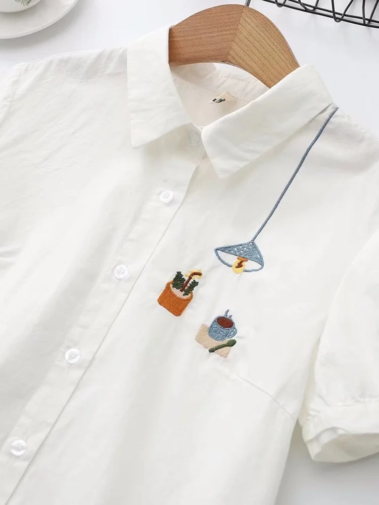 Hsa Women Casual Summer White Blusas Turn Down Collar Short Sleeve White Blusa OL Casual Blouses Straight Casual Female Blusas
Hsa Women Casual Summer White Blusas Turn Down Collar Short Sleeve White Blusa OL Casual Blouses Straight Casual Female Blusas