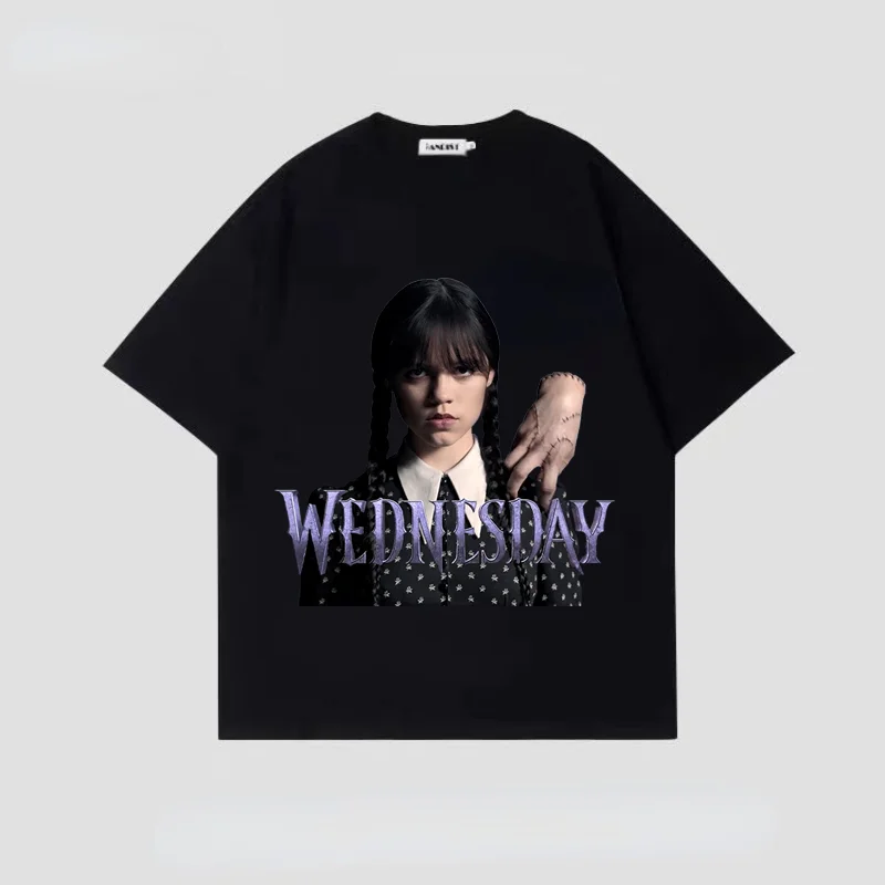 Wednesday Addams T Shirt Woman Man Summer Casual Cotton Clothing Round Neck Short Sleeve Blouse TV Series Wednesday role Shirts
Wednesday Addams T Shirt Woman Man Summer Casual Cotton Clothing Round Neck Short Sleeve Blouse TV Series Wednesday role Shirts