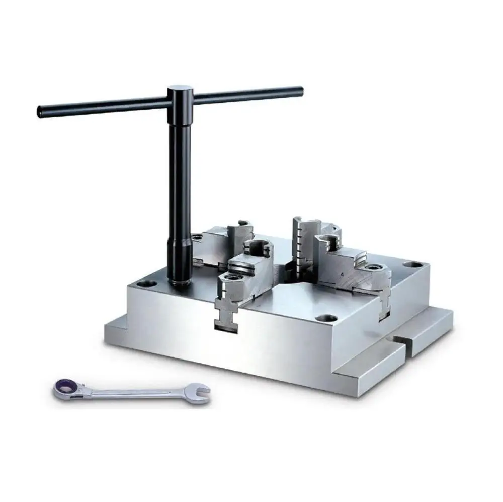 Super thin square chucks with precisely ground Soft jaws can be used alternatively for machining special shaped work pieces
Super thin square chucks with precisely ground Soft jaws can be used alternatively for machining special shaped work pieces