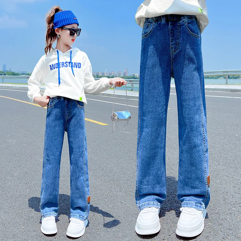 Girls Jeans Spring Autumn Children High Waisted Straight Leg Pants for Girls Teen Loose Denim Trousers Kids Girl Clothing
Girls Jeans Spring Autumn Children High Waisted Straight Leg Pants for Girls Teen Loose Denim Trousers Kids Girl Clothing