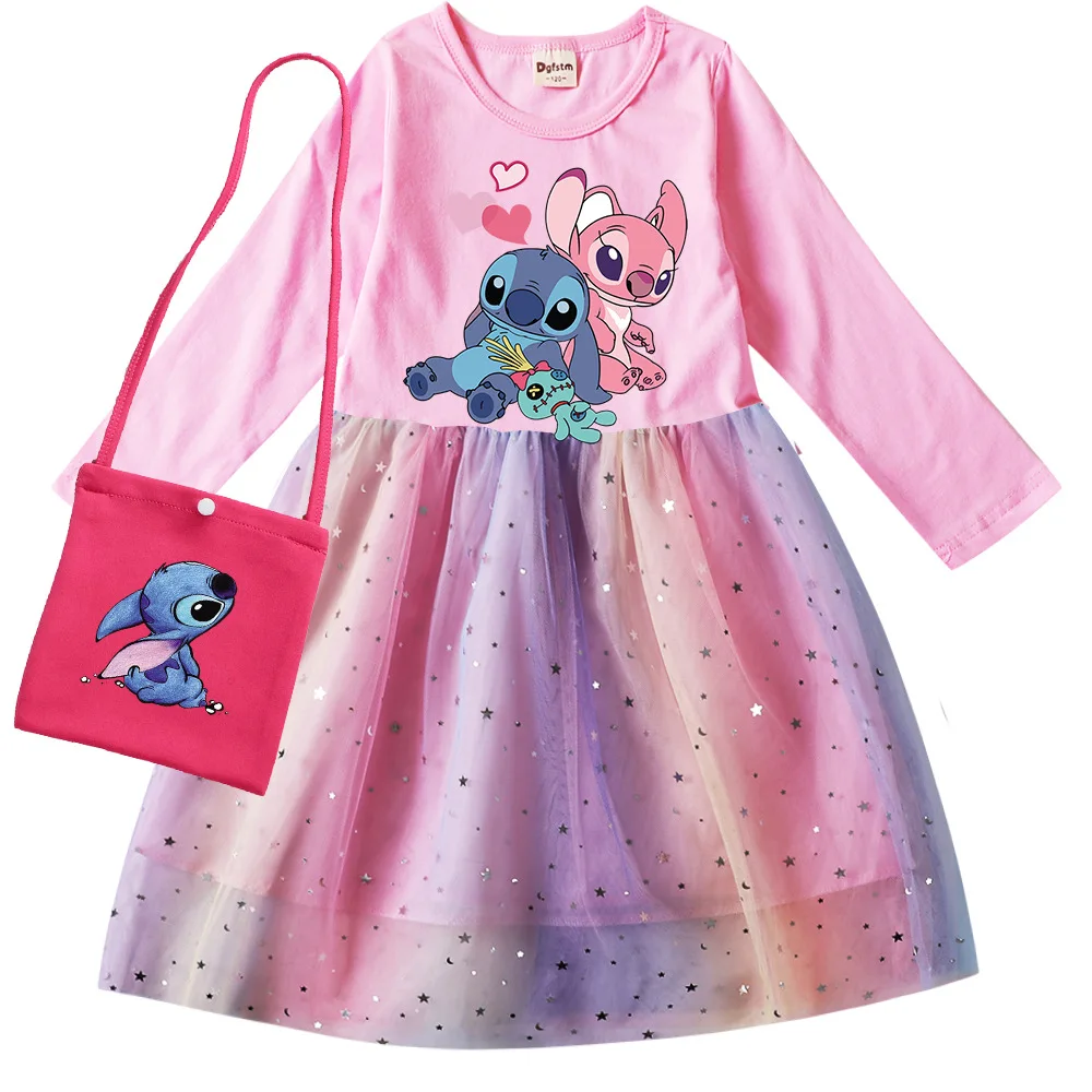 Stitch High Quality Summer Dress + Bag Girls Cotton Fashion Comfort Print Baby Girl Clothes Girly Princess Clothing
Stitch High Quality Summer Dress + Bag Girls Cotton Fashion Comfort Print Baby Girl Clothes Girly Princess Clothing
