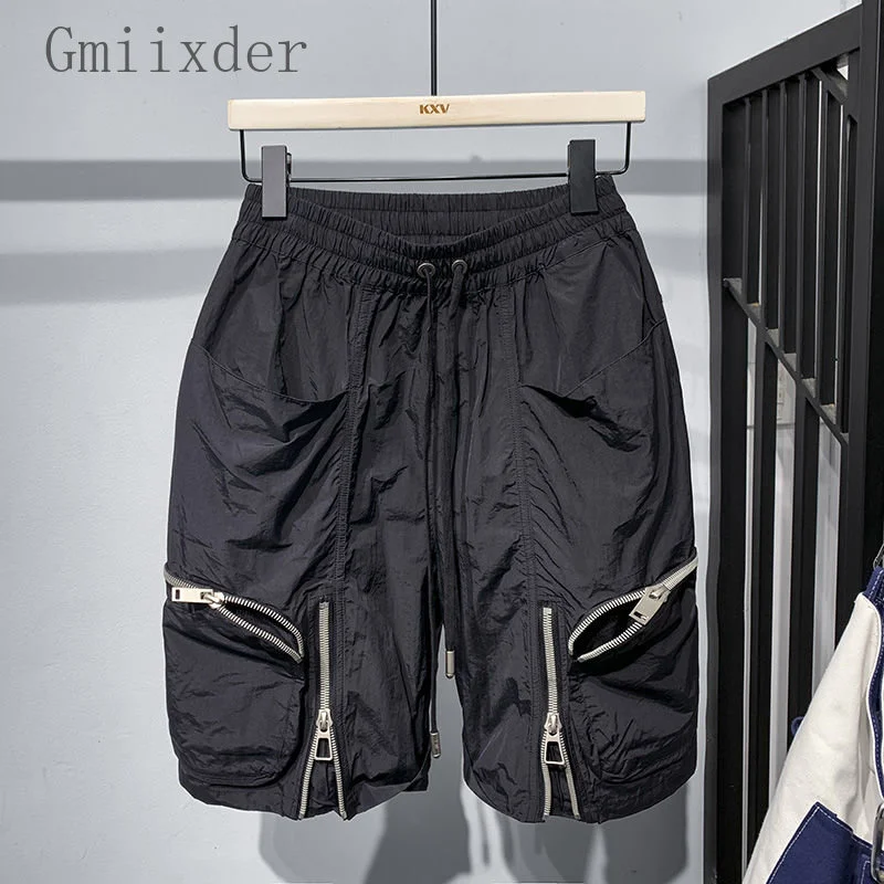 Men's Black Cargo Pants Men's Multi Pocket Casual Zipper Shorts Drawstring Cargo Spliced Pants Korean Streetwear Half Trousers
Men's Black Cargo Pants Men's Multi Pocket Casual Zipper Shorts Drawstring Cargo Spliced Pants Korean Streetwear Half Trousers