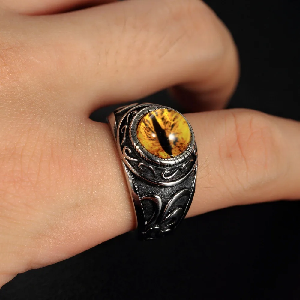 European and American Men's Rings Jewelry Vintage Stainless Steel Yellow Longan Ring for Men and Women Alloy Jewelry Gift
European and American Men's Rings Jewelry Vintage Stainless Steel Yellow Longan Ring for Men and Women Alloy Jewelry Gift