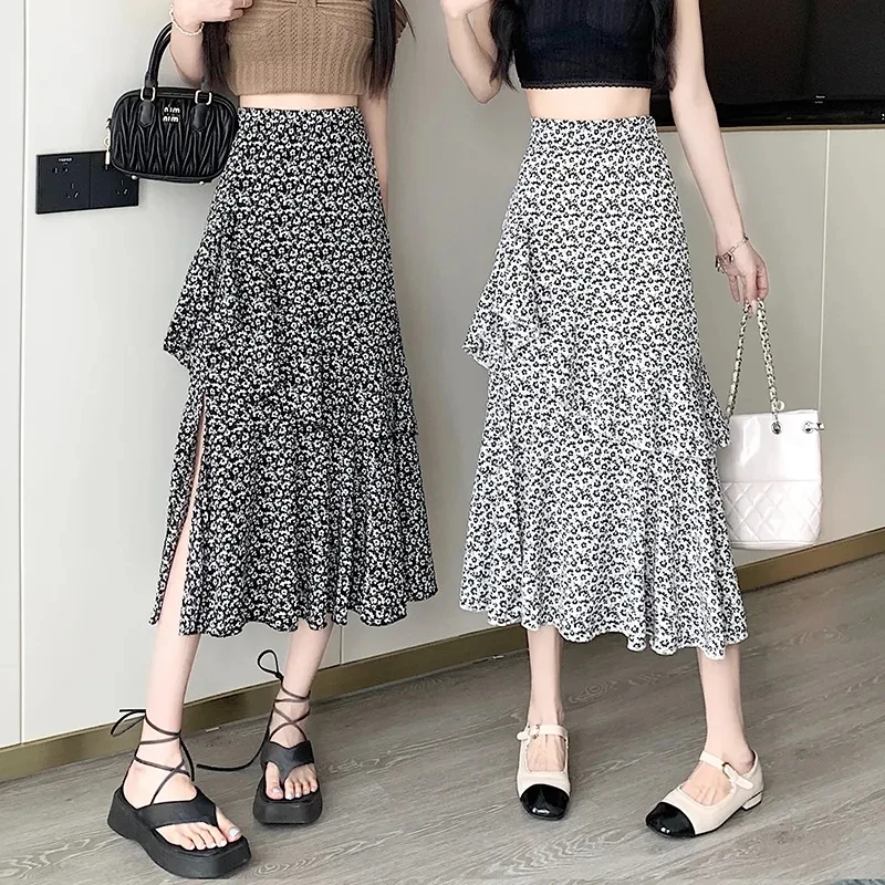 2023 Spring Autumn New High Waist Ruffle Edge Floral Irregular Slit Skirt Women's Clothes Elegant Slim Split A-line Skirts BC456
2023 Spring Autumn New High Waist Ruffle Edge Floral Irregular Slit Skirt Women's Clothes Elegant Slim Split A-line Skirts BC456