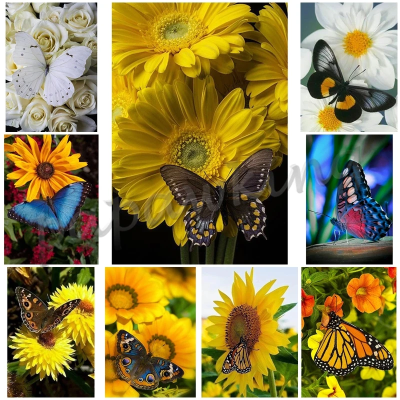 Flower Butterfly 5D Diy Diamond Painting Kit Yellow Sunflower Full Diamond Embroidery Mosaic Rhinestones Craft Gift Home Decor
Flower Butterfly 5D Diy Diamond Painting Kit Yellow Sunflower Full Diamond Embroidery Mosaic Rhinestones Craft Gift Home Decor