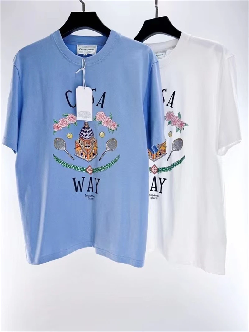 New Casablanca Tennis Club Castle T Shirt Men Women Oversized Blue White Short Sleeve Top Tees y2k
New Casablanca Tennis Club Castle T Shirt Men Women Oversized Blue White Short Sleeve Top Tees y2k