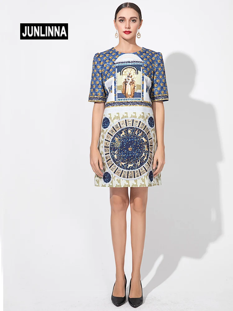 JUNLINNA Fashion Vintage Dress Women Summer Elegant Printed and Beading Sequins Vestidos Casual Slim
JUNLINNA Fashion Vintage Dress Women Summer Elegant Printed and Beading Sequins Vestidos Casual Slim