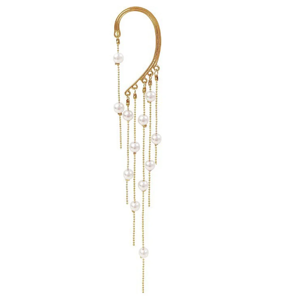 Earrings Tassel Earring Single Ear Cuff Non Drop Chain Pearl Fringe Cascade Dangle Wrap Clip
Earrings Tassel Earring Single Ear Cuff Non Drop Chain Pearl Fringe Cascade Dangle Wrap Clip
