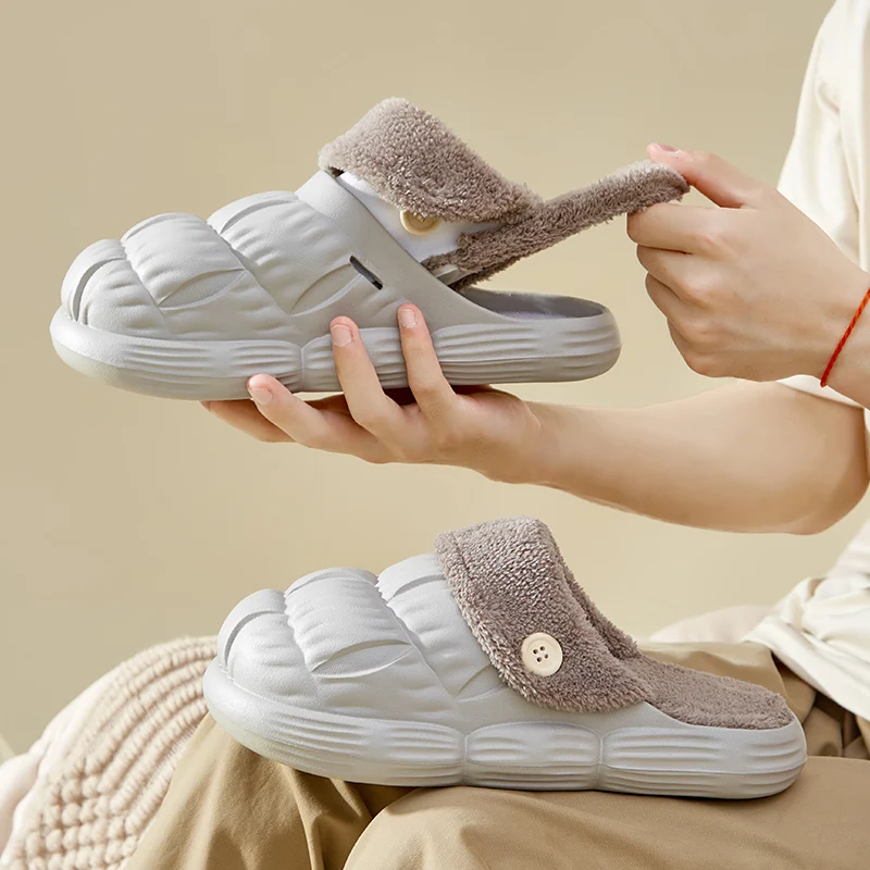 Winter Detachable Warm Men's Slippers Indoor Light Waterproof EVA Couple Slippers Comfortable Soft Fluffy Women's Home Slippers
Winter Detachable Warm Men's Slippers Indoor Light Waterproof EVA Couple Slippers Comfortable Soft Fluffy Women's Home Slippers