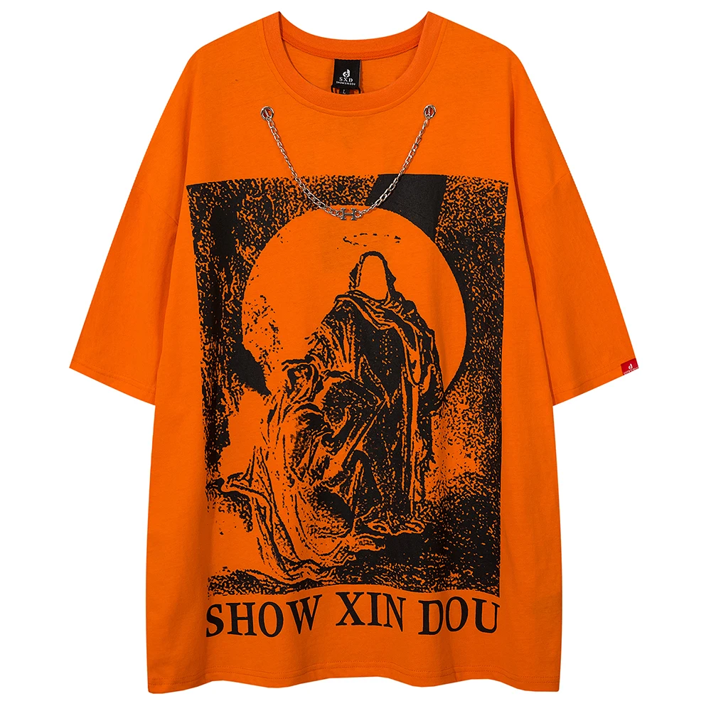 Oversized T Shirt Mens 2022 with Chain Pray Print Summer T-shirts Short Sleeve Harajuku Streetwear Hip Hop Tshirt Tops Tees Punk
Oversized T Shirt Mens 2022 with Chain Pray Print Summer T-shirts Short Sleeve Harajuku Streetwear Hip Hop Tshirt Tops Tees Punk