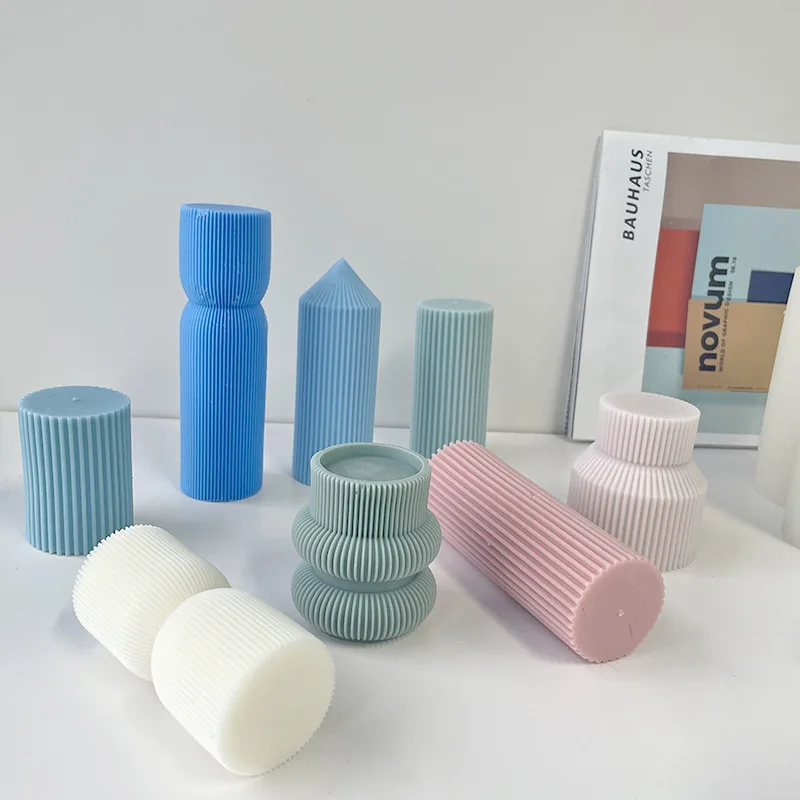 Stripe Column Aromatherapy Candle Mold DIY Geometric Cylindrical Incense Stone Mold
Stripe Column Aromatherapy Candle Mold DIY Geometric Cylindrical Incense Stone Mold