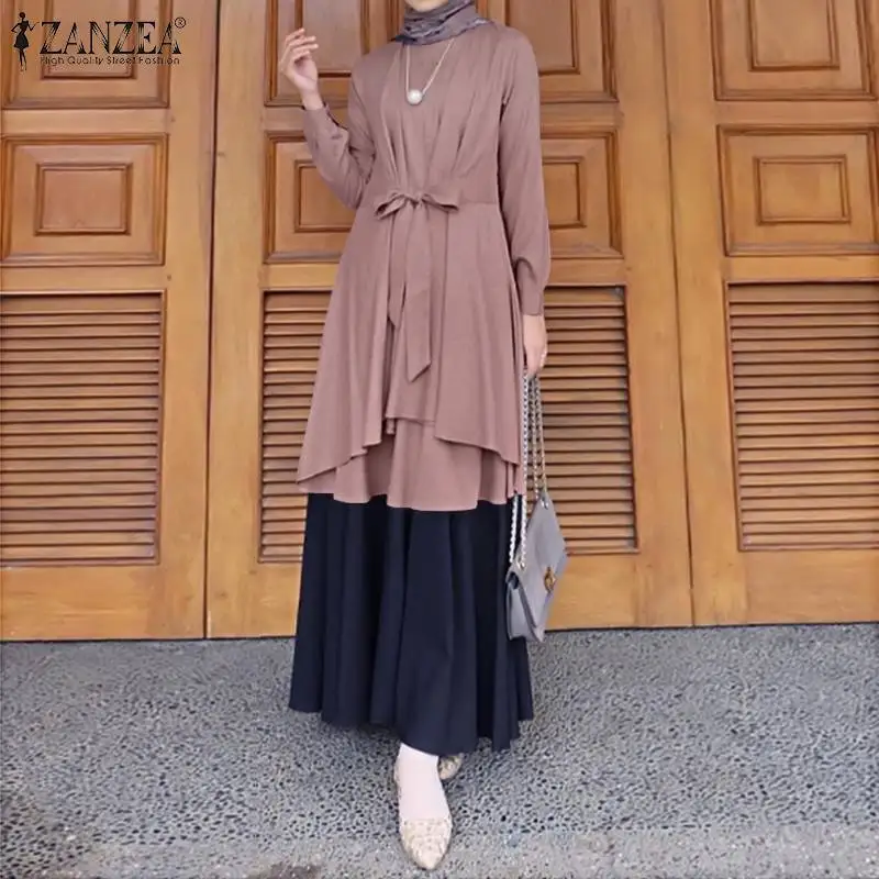 2022 ZANZEA Muslim Women Long Sleeved O-Neck Cotton Crew Neck Blouse Islamic Casual Tops Elastic Holiday Casual Elegant Shirts
2022 ZANZEA Muslim Women Long Sleeved O-Neck Cotton Crew Neck Blouse Islamic Casual Tops Elastic Holiday Casual Elegant Shirts