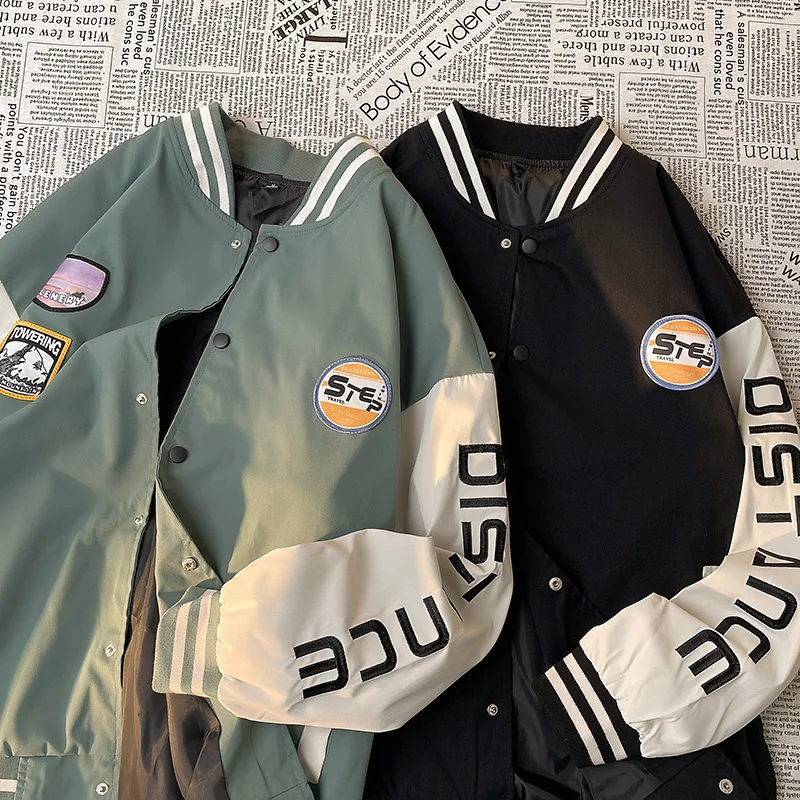 Spring Autumn Bomber Jacket Men's Baseball Uniform Coat 2022 New Trendy Brand All-match Student High Quality Couple's Shirt
Spring Autumn Bomber Jacket Men's Baseball Uniform Coat 2022 New Trendy Brand All-match Student High Quality Couple's Shirt