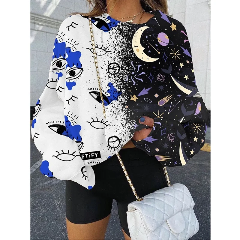 Autumn Harajuku Warm Pullover Women's Anime Hoodies Moon Printing Casual Female Sweatshirt Splicing Long Sleeve Y2k Goth Clothes
Autumn Harajuku Warm Pullover Women's Anime Hoodies Moon Printing Casual Female Sweatshirt Splicing Long Sleeve Y2k Goth Clothes