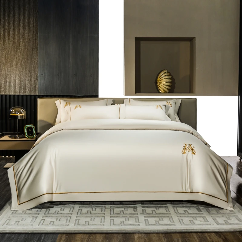1200TC Egyptian Cotton Luxury Gold Embroidery Bedding Set Champagne Soft Silky Duvet Cover Set Flat/Fitted Bed Sheet Pillowcases
1200TC Egyptian Cotton Luxury Gold Embroidery Bedding Set Champagne Soft Silky Duvet Cover Set Flat/Fitted Bed Sheet Pillowcases