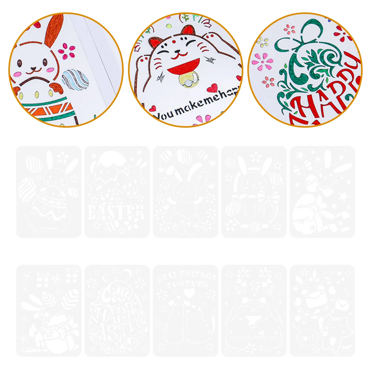 10Pcs Easter Drawing Stencils Lovely Kids Useful DIY Craft Tools Painting Template Painting Stencils
10Pcs Easter Drawing Stencils Lovely Kids Useful DIY Craft Tools Painting Template Painting Stencils