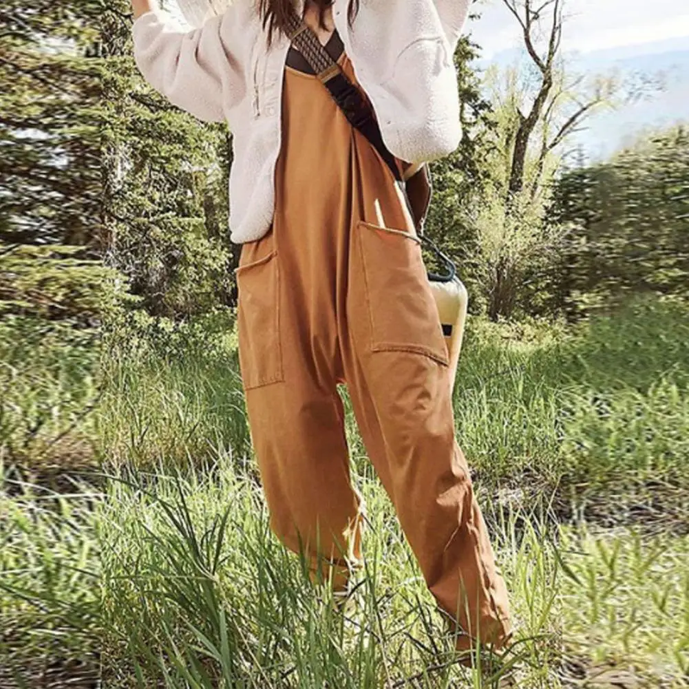 Oversized Trendy Deep Crotch Summer Jumpsuit Sleeveless Lady Jumpsuit Low Cut for Daily Wear
Oversized Trendy Deep Crotch Summer Jumpsuit Sleeveless Lady Jumpsuit Low Cut for Daily Wear