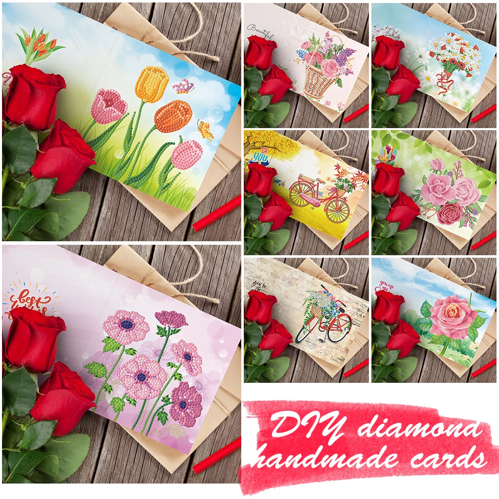 8pcs Diamond Painting Greeting Cards 5D DIY Special-shaped Drill Postcards Festival Home Decoration Greet Cards Gifts for friend
8pcs Diamond Painting Greeting Cards 5D DIY Special-shaped Drill Postcards Festival Home Decoration Greet Cards Gifts for friend